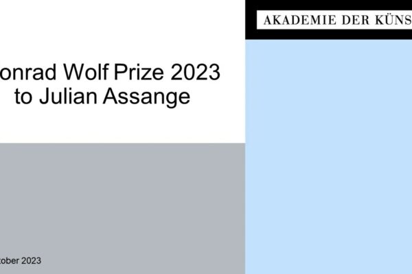Konrad-Wolf-Preis 2023 an Julian Assange