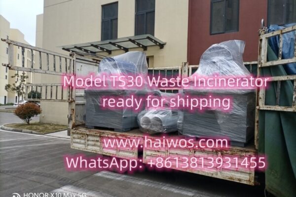 Model TS30 Waste Incinerator ready for shipping