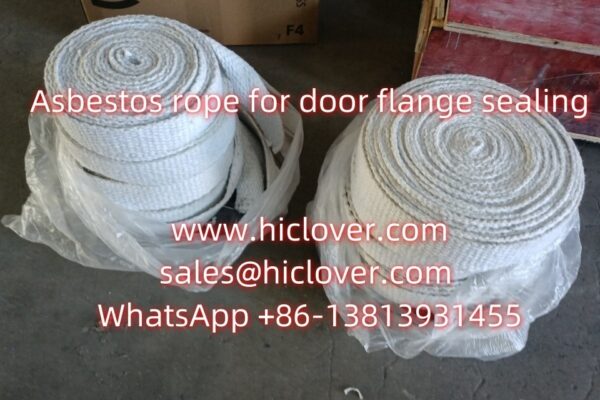 Asbestos rope door sealing