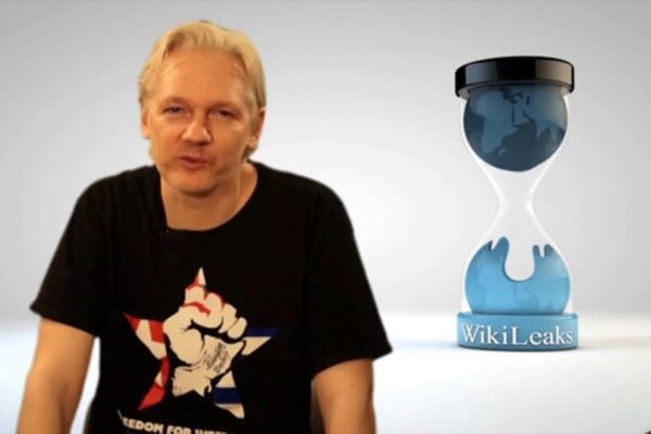 Julian Assange speaks at Splendour In The Grass