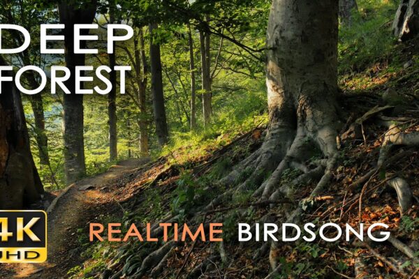 4K Deep Forest – 8 Hours NO LOOP Birdsong – Robin & Blackbird Singing – Relaxing Nature Ambiance