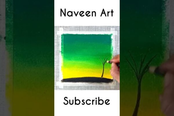 Drawing of Nature | Nature Drawing | Oil Pastels Drawing for Beginners | Naveen Art