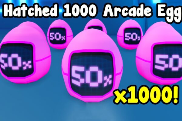 Hatching 1000 Arcade Eggs To Get Huge Arcade Dragon In Pet Simulator 99!