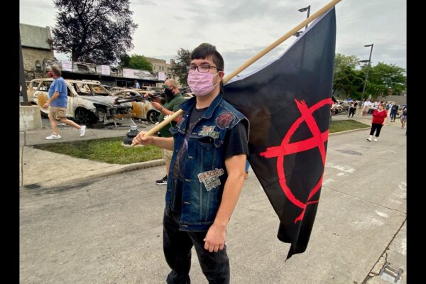 Kenosha Trump Viist: Anarchist at Trump rally